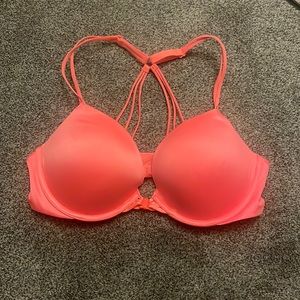Very Sexy Push Up bra Victorias Secret size 36C. Neon pink/coral color